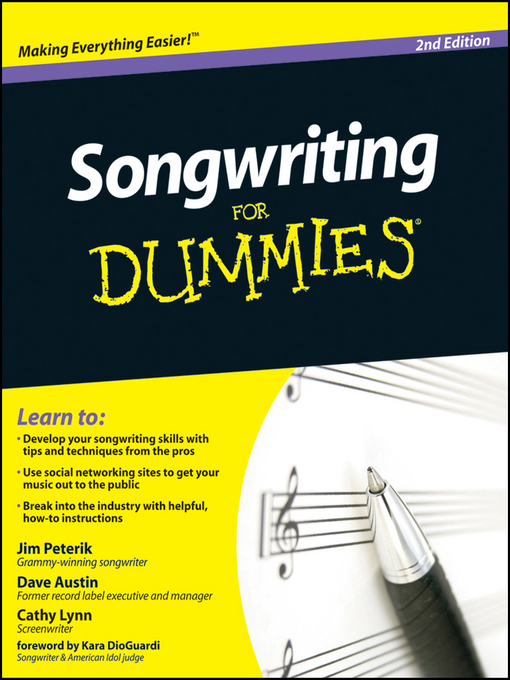 Title details for Songwriting For Dummies by Dave Austin - Available